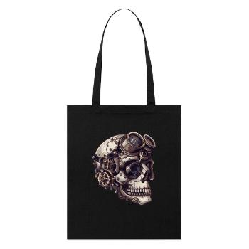 Dieselpunk Zombie Totenkopf - Stanley/Stella Bio-Stoffbeutel - Schwarz - Vorne