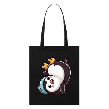 Pingouin Poirier Chibi Dessin animé Breakdance - Tote bag bio Stanley/Stella - noir - Devant