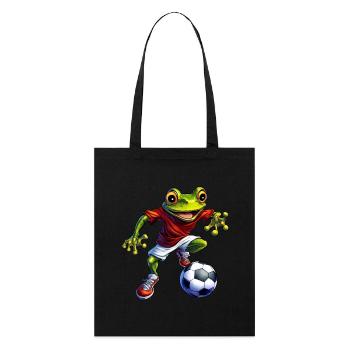 Football des grenouilles - Tote bag bio Stanley/Stella - noir - Devant