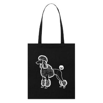 Poodle Lineart - Stanley/Stella Organic Tote Bag - black - Front