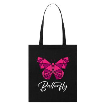 Butterfly Geometric - Stanley/Stella Organic Tote Bag - black - Front