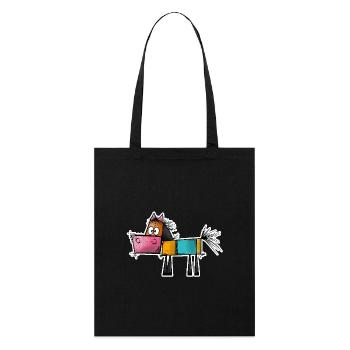Cheval d’art abstrait - Tote bag bio Stanley/Stella - noir - Devant
