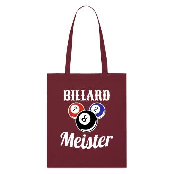 Billard Meister Kugeln Billiard - Stanley/Stella Bio-Stoffbeutel - Burgunderrot - Vorne