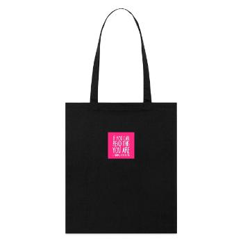 Masque facial disant drôle - dictons drôles - Tote bag bio Stanley/Stella - noir - Devant