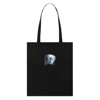 Chat extraterrestre avec des ailes, Fantastique - Tote bag bio Stanley/Stella - noir - Devant