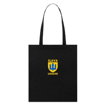 Slava ukraini - Stanley/Stella Bio-Stoffbeutel - Schwarz - Vorne