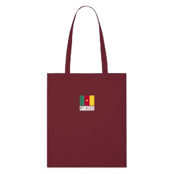 Cameroon flag - Stanley/Stella Organic Tote Bag - burgundy - Front