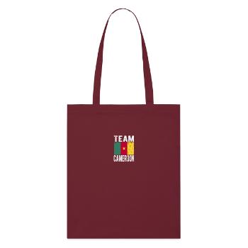 Cameroon flag - Stanley/Stella Organic Tote Bag - burgundy - Front