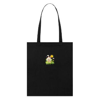 Chalet ensoleillé à la campagne - Tote bag bio Stanley/Stella - noir - Devant