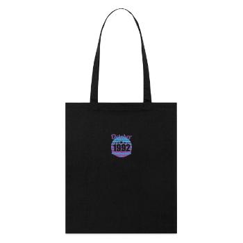 Born October 1992 30 years 30s 30th birthday - Stanley/Stella Organic Tote Bag - black - Front