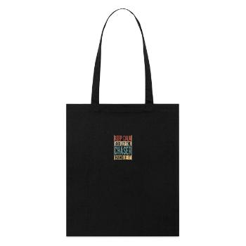 Verfolger Retro Geschenk - Stanley/Stella Bio-Stoffbeutel - Schwarz - Vorne