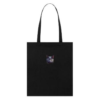 Chat bleu russe Russisch Blau Katze - Tote bag bio Stanley/Stella - noir - Devant
