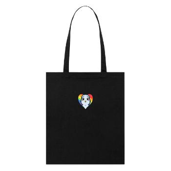 Pinguin Lgbt Regenbogen Farben - Stanley/Stella Bio-Stoffbeutel - Schwarz - Vorne