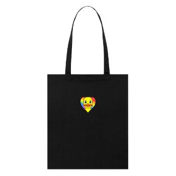 Ente Lgbt Regenbogen Farben - Stanley/Stella Bio-Stoffbeutel - Schwarz - Vorne