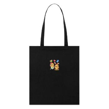 Retro Easter Egg Eggs Chick 80s 90s Kids - Stanley/Stella Organic Tote Bag - black - Front