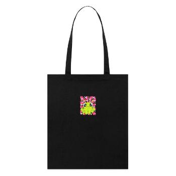Frog Frogs Kids Child Baby Retro 80s 90s - Stanley/Stella Organic Tote Bag - black - Front