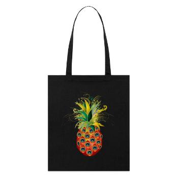 extraordinary pineapple from peacock eye feathers - Stanley/Stella Organic Tote Bag - black - Front