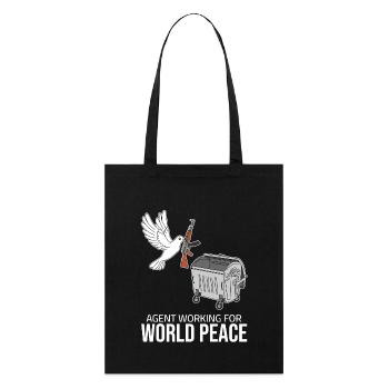 Weltfrieden - Agent travaillant pour la paix dans le monde - Tote bag bio Stanley/Stella - noir - Devant