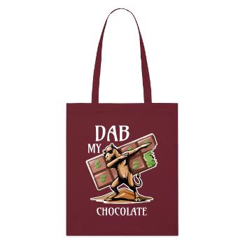 Domadaire à tamponner - Idée cadeau chocolat Dubaï - Tote bag bio Stanley/Stella - bordeaux - Devant