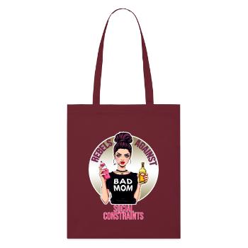 Bad Mom - Se rebeller contre la coercition sociale - Tote bag bio Stanley/Stella - bordeaux - Devant