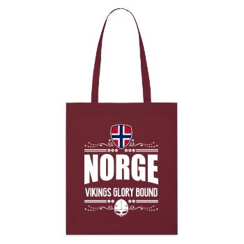 NORVÈGE - NORGE VIKINGS GLORY - Tote bag bio Stanley/Stella - bordeaux - Devant