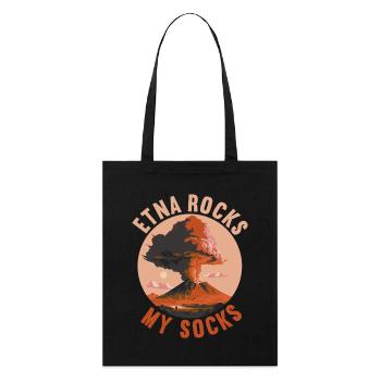 Etna Saying Funny Volcano Sicily - Stanley/Stella Organic Tote Bag - black - Front