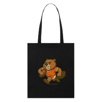 Rugby Power – Les castors dans l’assaut - Tote bag bio Stanley/Stella - noir - Devant