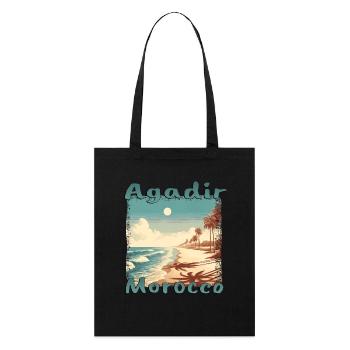 Agadir Maroc Mers du Sud Méditerranée Vacances Afrique du Nord - Tote bag bio Stanley/Stella - noir - Devant