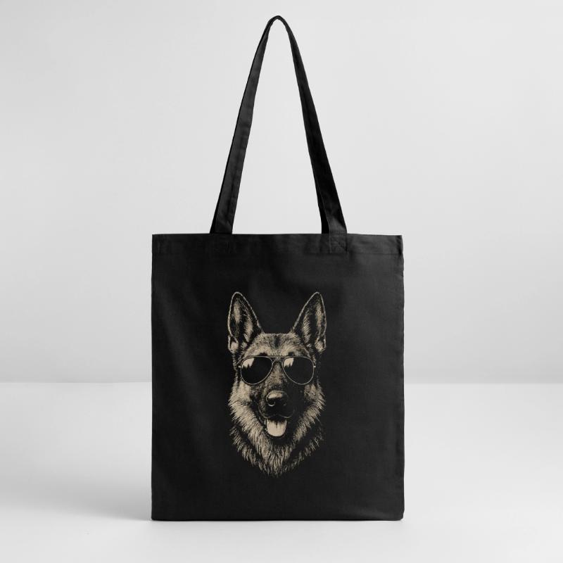 German Shepherd Dog Sunglasses Cool Illustration Stanley/Stella Organic Tote Bag