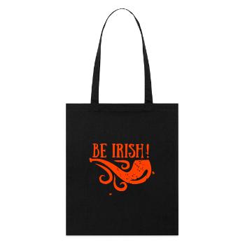 BE IRISH - Stanley/Stella Bio-Stoffbeutel - Schwarz - Vorne