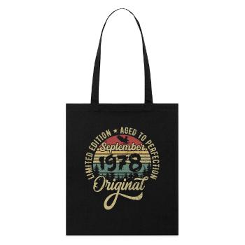 47e anniversaire Septembre 1978 - 47 ans - Tote bag bio Stanley/Stella - noir - Devant