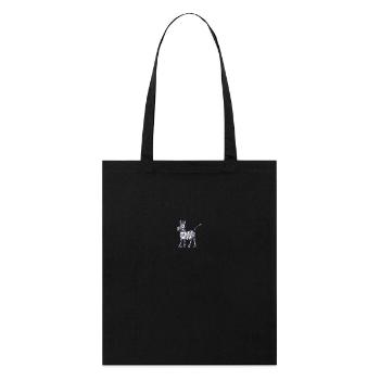 Lustiges Zebra Mit Einem Breiten Grinsen - Stanley/Stella Bio-Stoffbeutel - Schwarz - Vorne