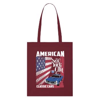 American Classic Cars - Stanley/Stella Bio-Stoffbeutel - Burgunderrot - Vorne