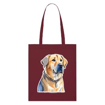 Labrador - Stanley/Stella Bio-Stoffbeutel - Burgunderrot - Vorne
