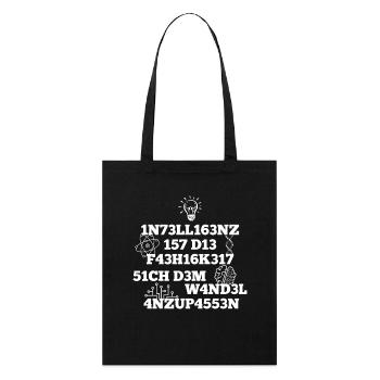 Intelligenz - Stanley/Stella Bio-Stoffbeutel - Schwarz - Vorne