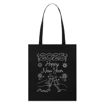 Bonne Année 2025 - Tote bag bio Stanley/Stella - noir - Devant