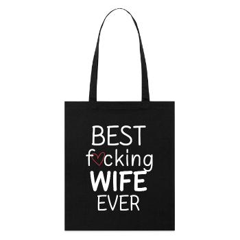 Meilleure épouse de tous les temps, la Saint-Valentin - Tote bag bio Stanley/Stella - noir - Devant