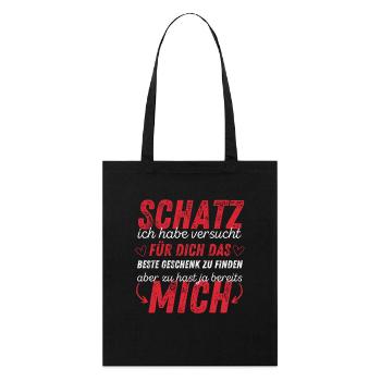 Le meilleur cadeau, la Saint-Valentin - Tote bag bio Stanley/Stella - noir - Devant