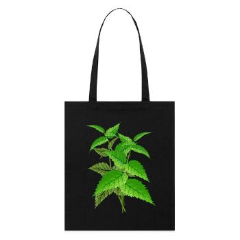 Bouquet d’orties – la puissance de la nature dans un vert luxuriant - Tote bag bio Stanley/Stella - noir - Devant
