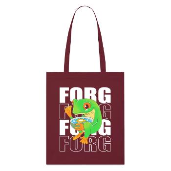 Frog Tree Frog - Stanley/Stella Organic Tote Bag - burgundy - Front
