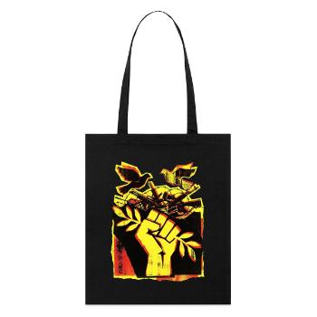 Pacifistes Paix Paix - Tote bag bio Stanley/Stella - noir - Devant