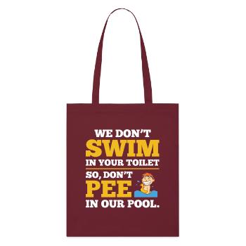 Lifeguard Shirt- Dont Pee - Stanley/Stella Bio-Stoffbeutel - Burgunderrot - Vorne