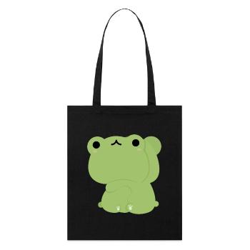Couple de grenouilles - Tote bag bio Stanley/Stella - noir - Devant