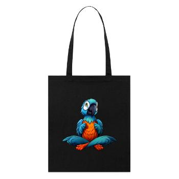Yoga perroquet - Tote bag bio Stanley/Stella - noir - Devant