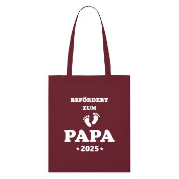 Promoted to dad 2025, expectant father 2025 - Stanley/Stella Organic Tote Bag - burgundy - Front