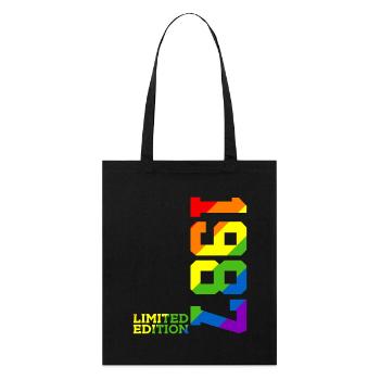 LGBTQ 1987 RAINBOW QUEER 39TH BIRTHDAY PRIDE - Stanley/Stella Organic Tote Bag - black - Front