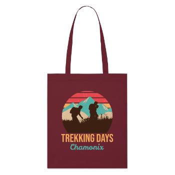 Trekking days 2 Chamonix - Stanley/Stella Organic Tote Bag - burgundy - Front