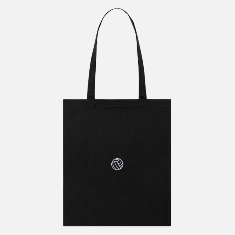 Ballon de volley-ball brodé blanc - Tote bag bio Stanley/Stella - noir