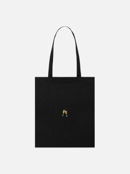 glasses - Stanley/Stella Organic Tote Bag - black