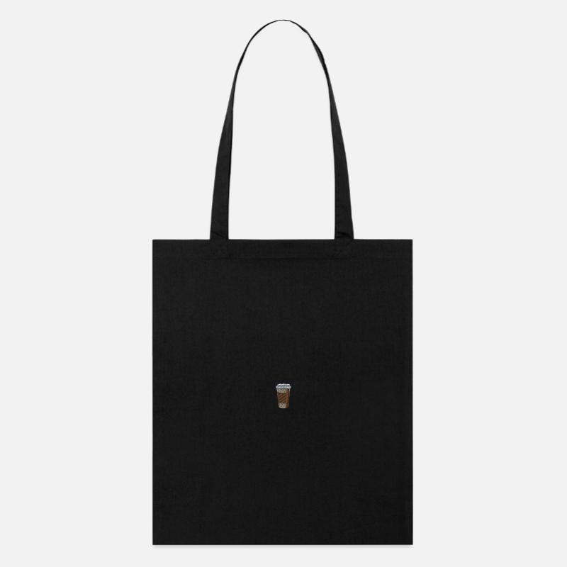 Tasse à café brodée - Tote bag bio Stanley/Stella - noir